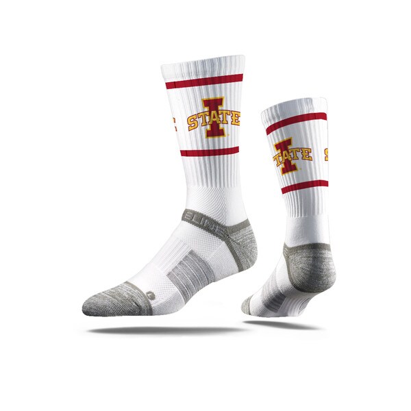 Strideline I-State White Crew M/L Socks